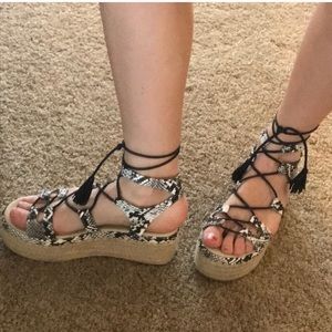 Snakeskin platforms